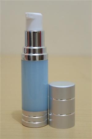 Botol Pump Impor 15 ML Biru | AIRLESS BOTTLE Tutup Terbuka