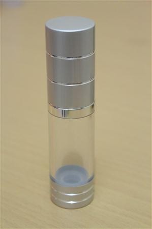 Botol Pump Impor 20 ML Tutup Silver | AIRLESS BOTTLE